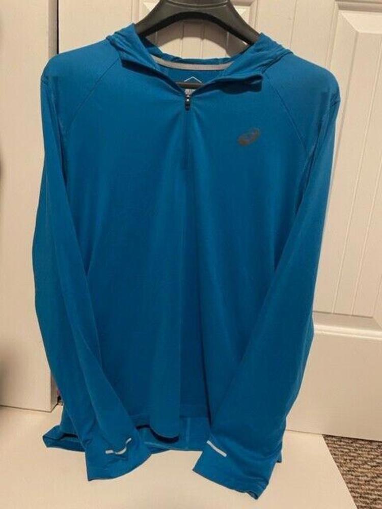 ASICS Men's  1/4 Zip Top Training Apparel, Color Blue, Size L